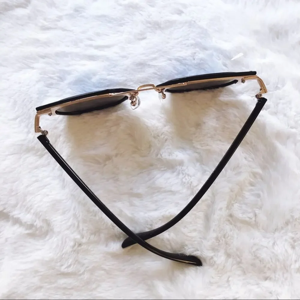 Margo Blue & Black Brow Bar Sunglasses